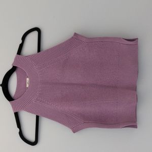 Lavender Wilfred Crevier Cropped Sweater Top